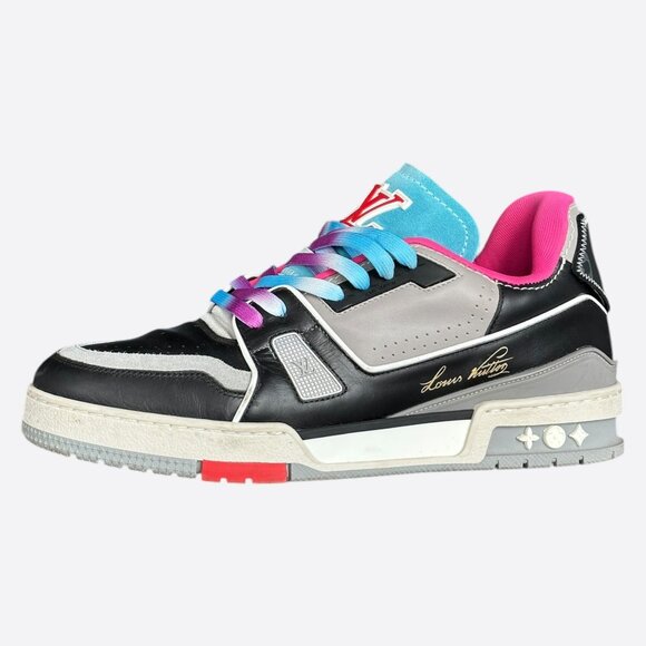 Louis Vuitton Black Multicolor Upcycle Trainers - Picture 3 of 8